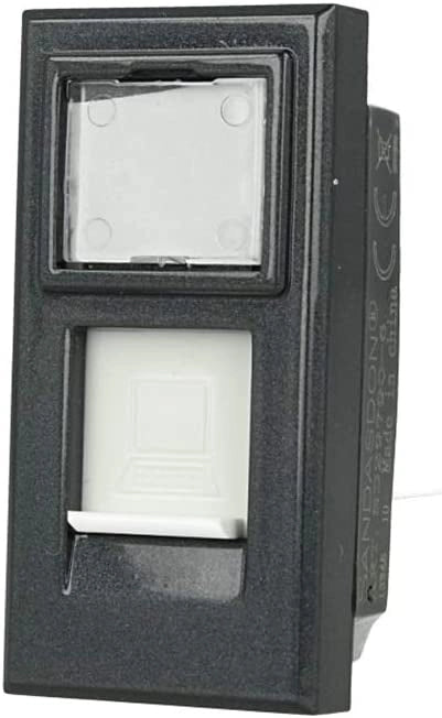 Presa Dati RJ45 CAT6 Nero Con Coperchio Compatibile Bticino Axolute SD29790-6