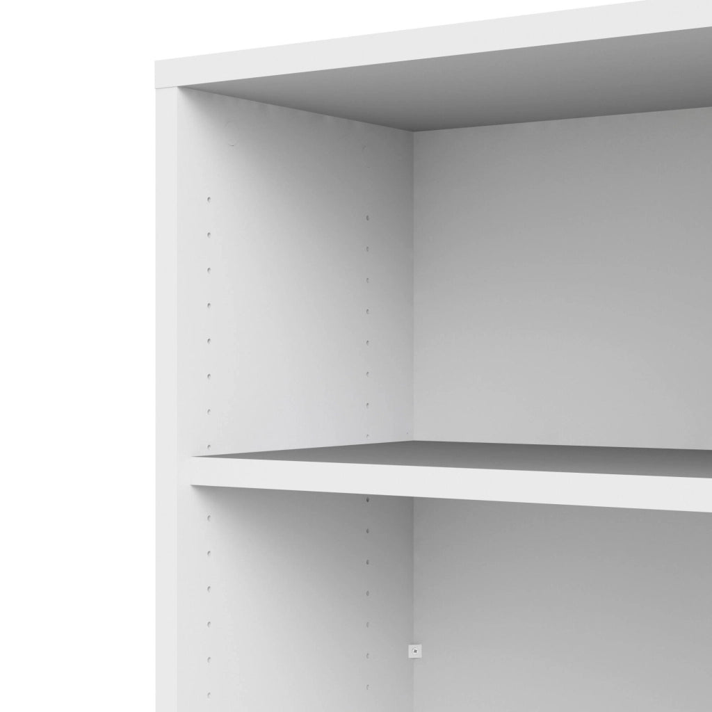 Libreria Aziza, Scaffale da ufficio, Mobile portalibri, Biblioteca, 89x40 h113 cm, Bianco