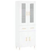 Buffet credenza cassettiera mobiletto mobile contenitore organizer cucina soggiorno salotto alto 69,5 x 34 x 180 cm legno ingegnerizzato bianco 02_0032689