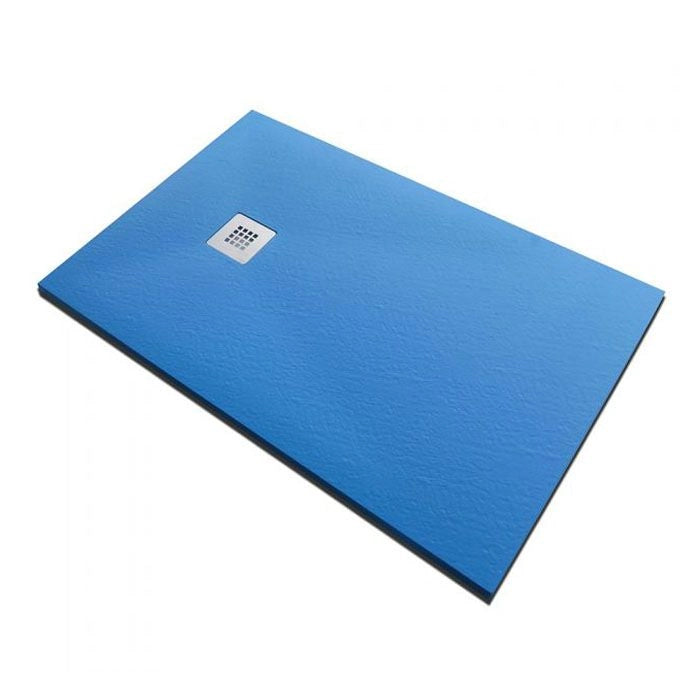 Piatto doccia marmoresina gelcoat pieno blu amalfi h.2,8cm Doliso Elostone 70x100  cm