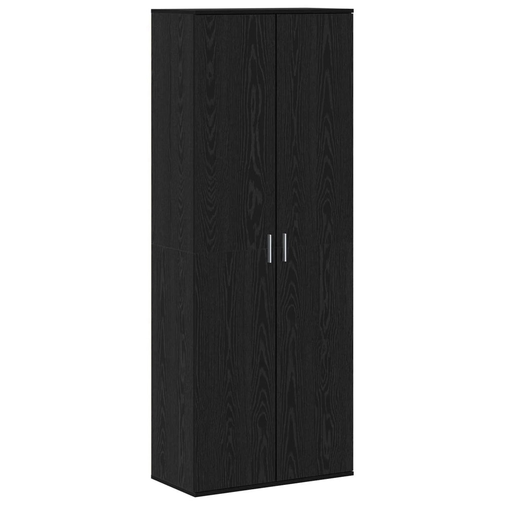 Credenza Rovere Nero 70 x 33.5 x 180 cm Legno multistrato 3365566