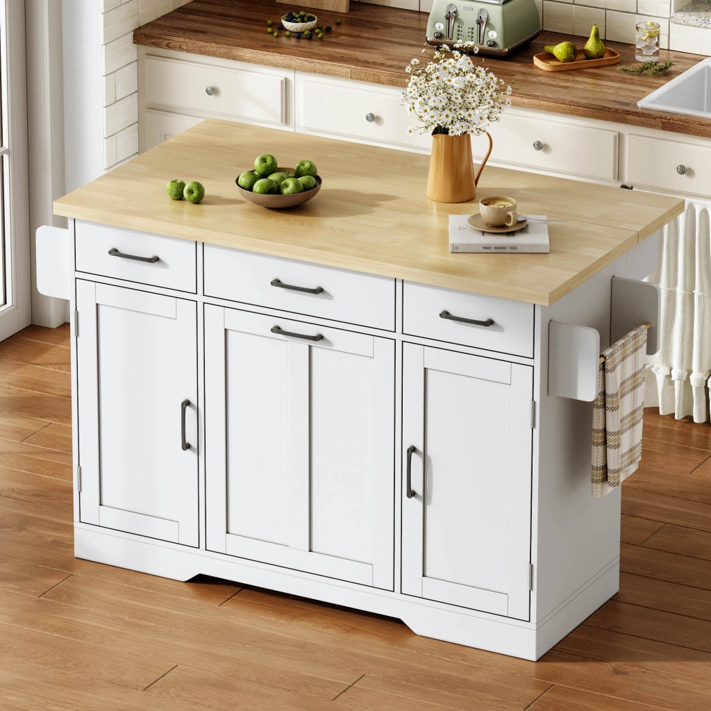 Carrello da Cucina con Piano Pieghevole e Cassetto ¨C MINIMAL ¨C 120x45x87 cm
