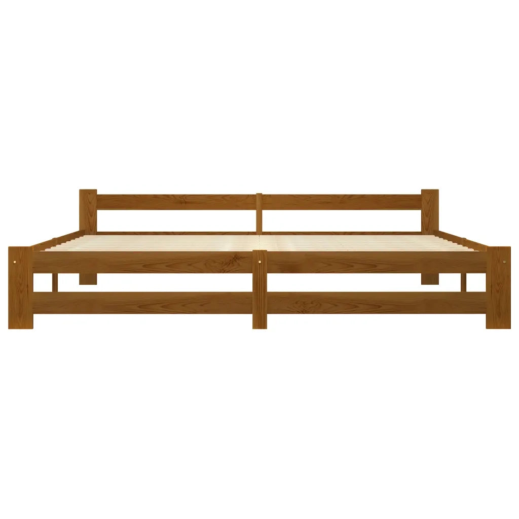 Giroletto senza Materaso Ambrato in Legno Massello 200x200 cm 322011