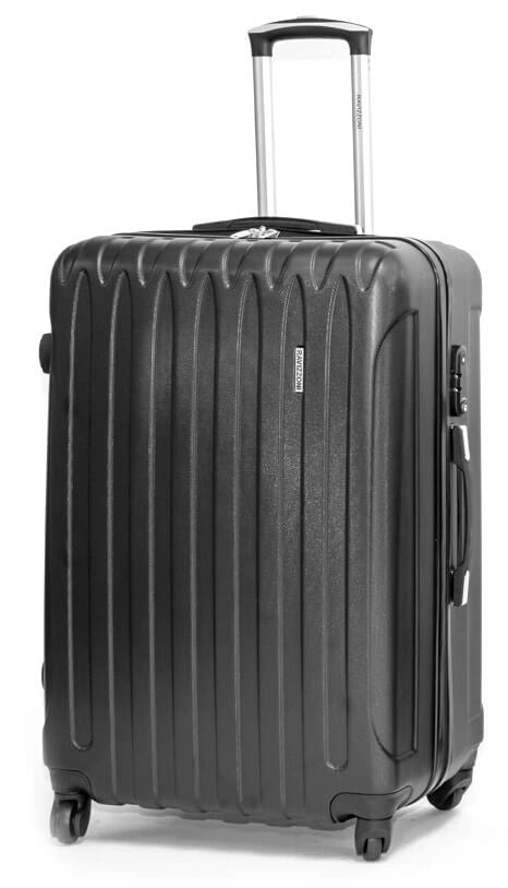 Set 3 Valigie Trolley Rigide in ABS 4 Ruote TSA Ravizzoni Dubai Nere
