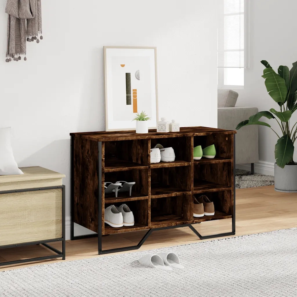 Scarpiera | Mobile per scarpe Rovere Fumo 90x38x61,5 cm in Truciolato