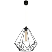 Lampada sospensione loft nera rete 35cm Basket E27 Luminex