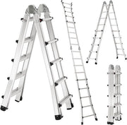 Scala Telescopica - Scala Telescopica a Volo - Altezza di Lavoro - Alluminio - Adatto per Uso Privato e Professionale - Scala Telescopica a Volo - Massimo Carico 150 kg