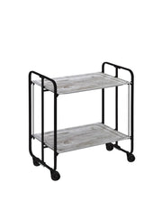 Carrello da cucina pieghevole nero con ruote BAUHAUS 2 ripiani