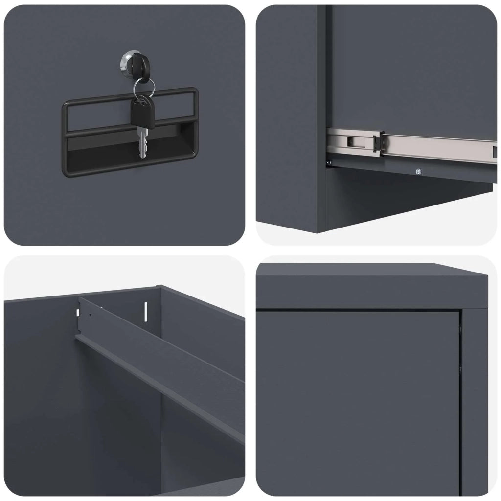 Armadio per File con cassetto Antracite 44 x 50 x 74,5 cm CFW2770988