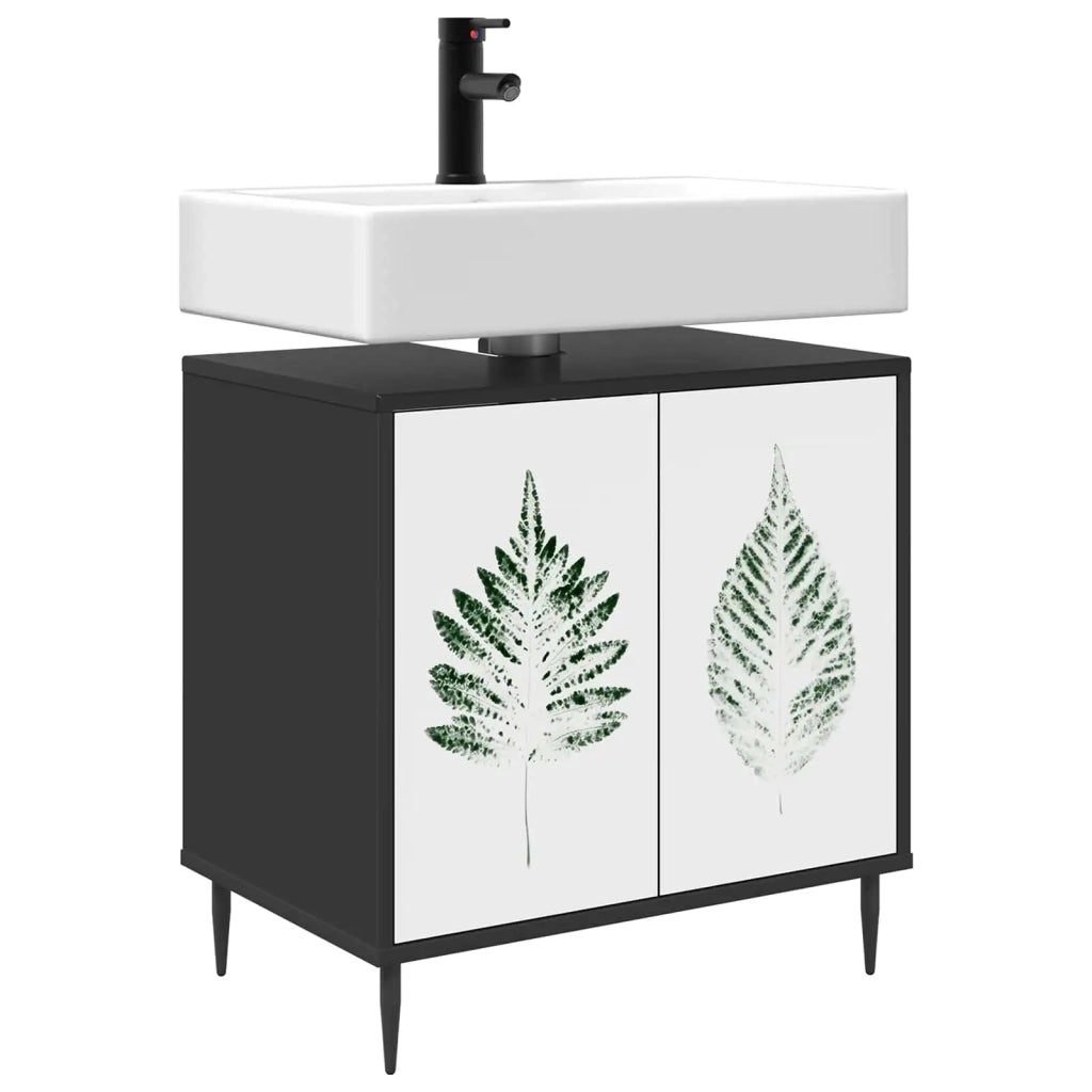 Mobile da Bagno HANAU Rovere Nero 60 x 40 x 61 cm 8007425