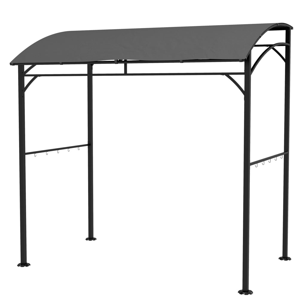 Gazebo da Giardino con Appendini ¨C zephmum ¨C Grigio Antracite 215x150x220 cm