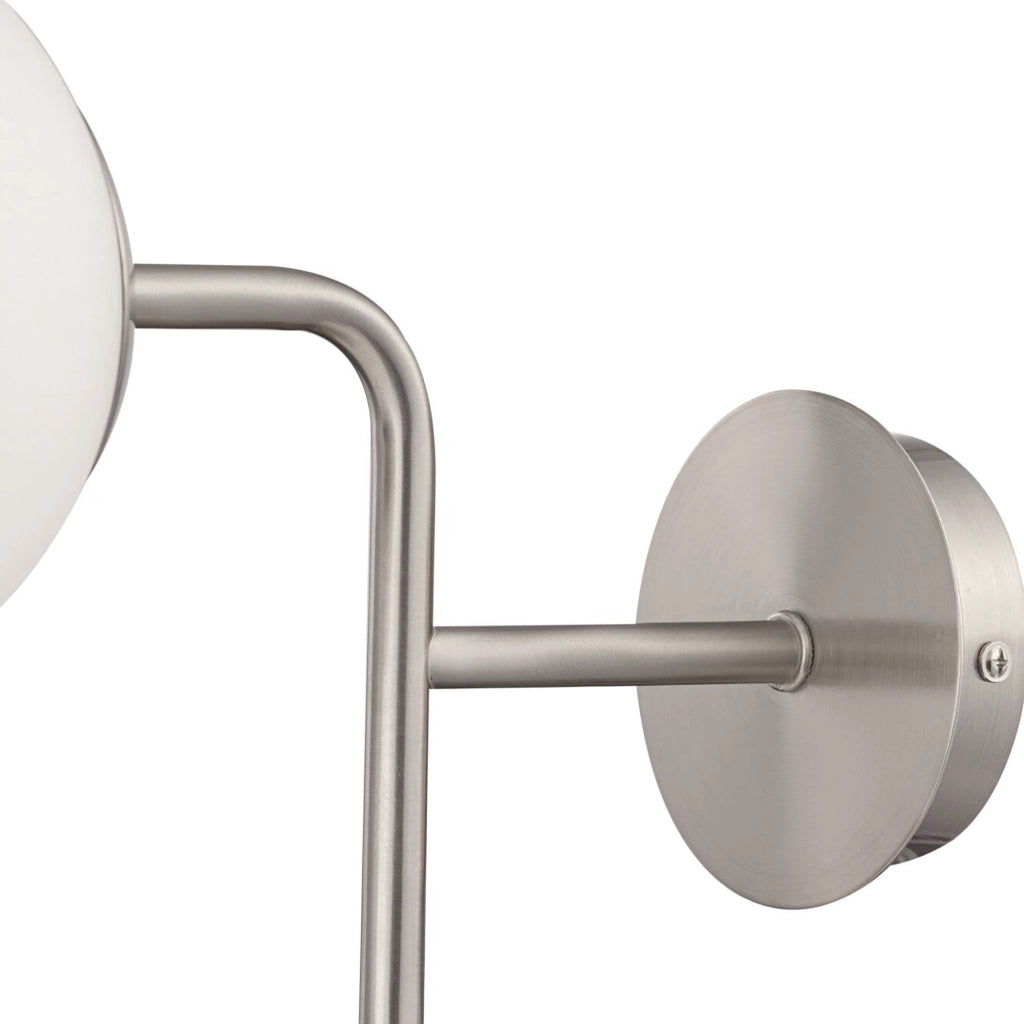Maytoni Applique contemporanea Erich 2 luci E14 nichel metallo vetro soffiato