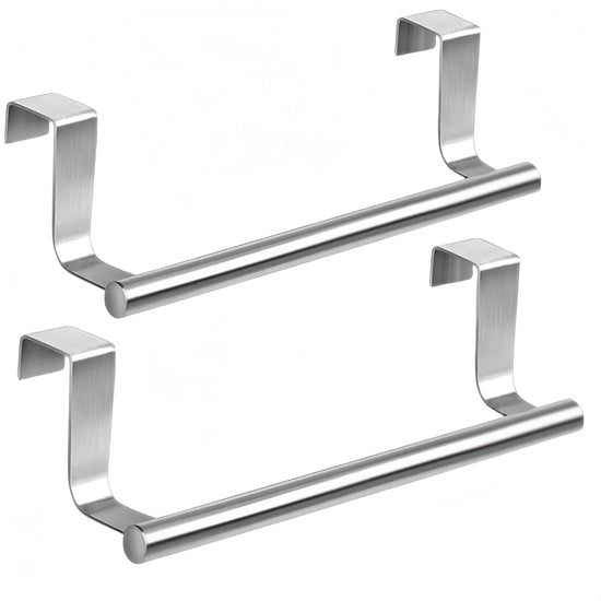 Supporto per asciugamani in acciaio inossidabile - Facile da installare - Set da 2 - 23,6 x 5,5 x 6 cm