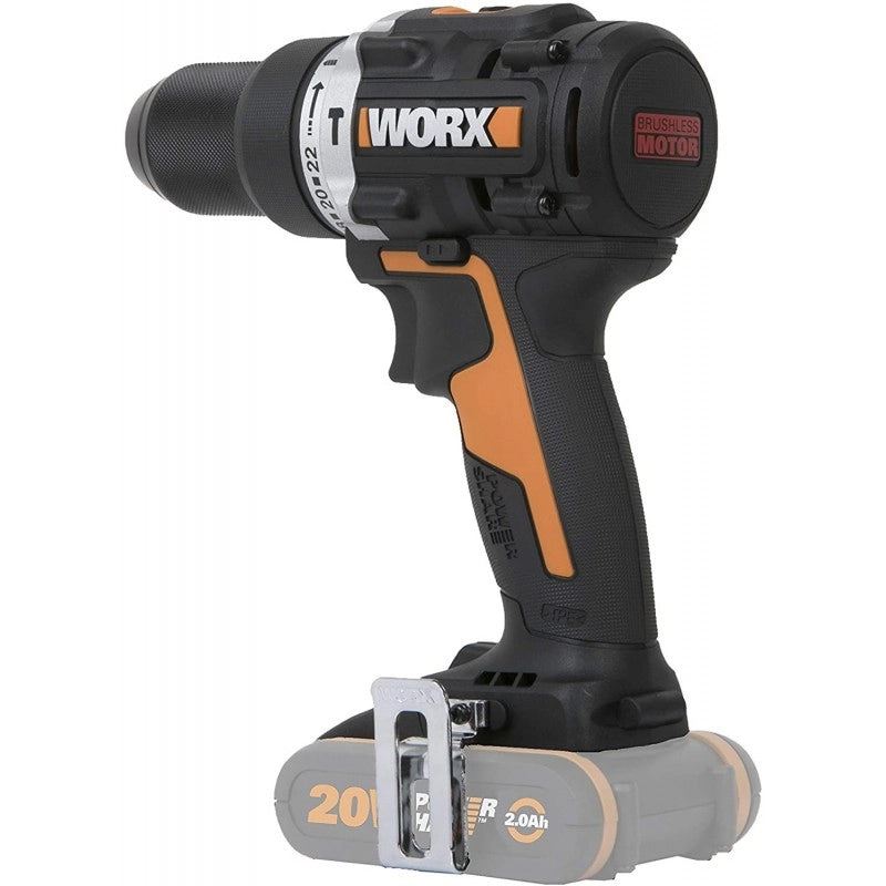 Trapano Avvitatore con Percussione WX352.9 20V Brushless 60Nm Mandrino 13mm Corpo Macchina - Worx