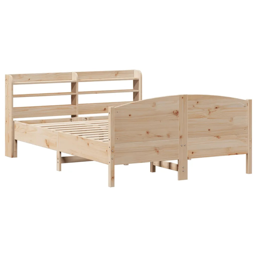 Letto senza Materasso 140x200 cm in Legno Massello di Pino