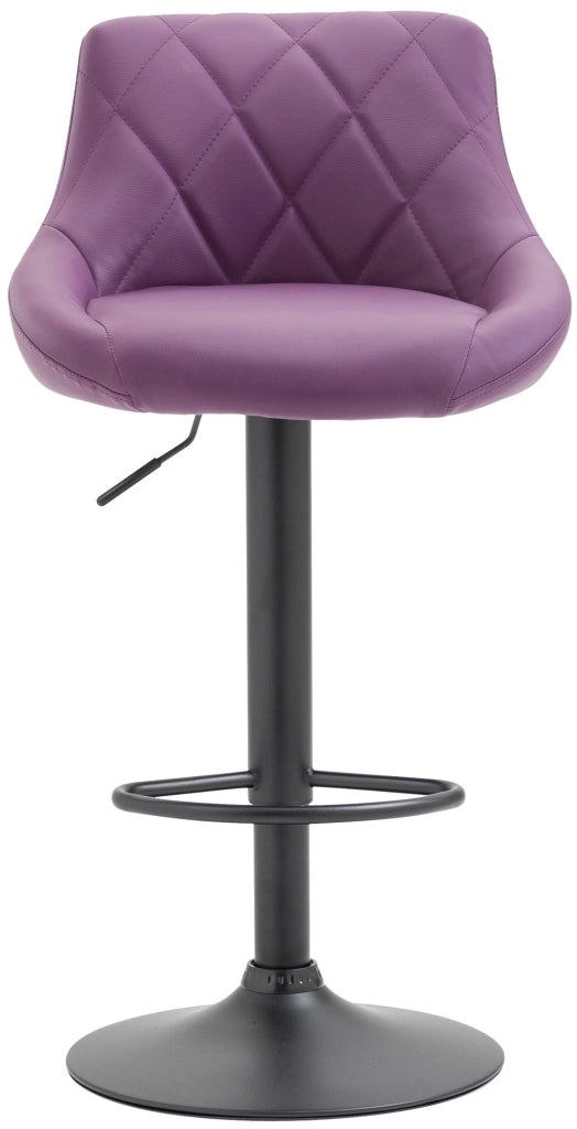 Sgabello Lazio in similpelle viola,nero