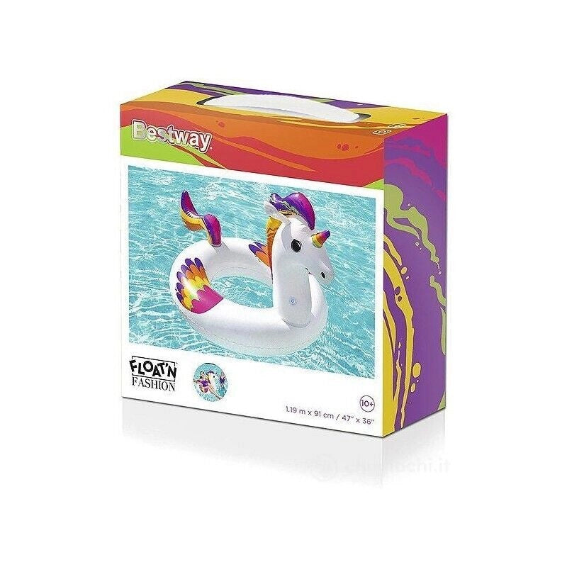 SALVAGENTE UNICORNO FANTASY 119X91CM PER PISCINA MARE
