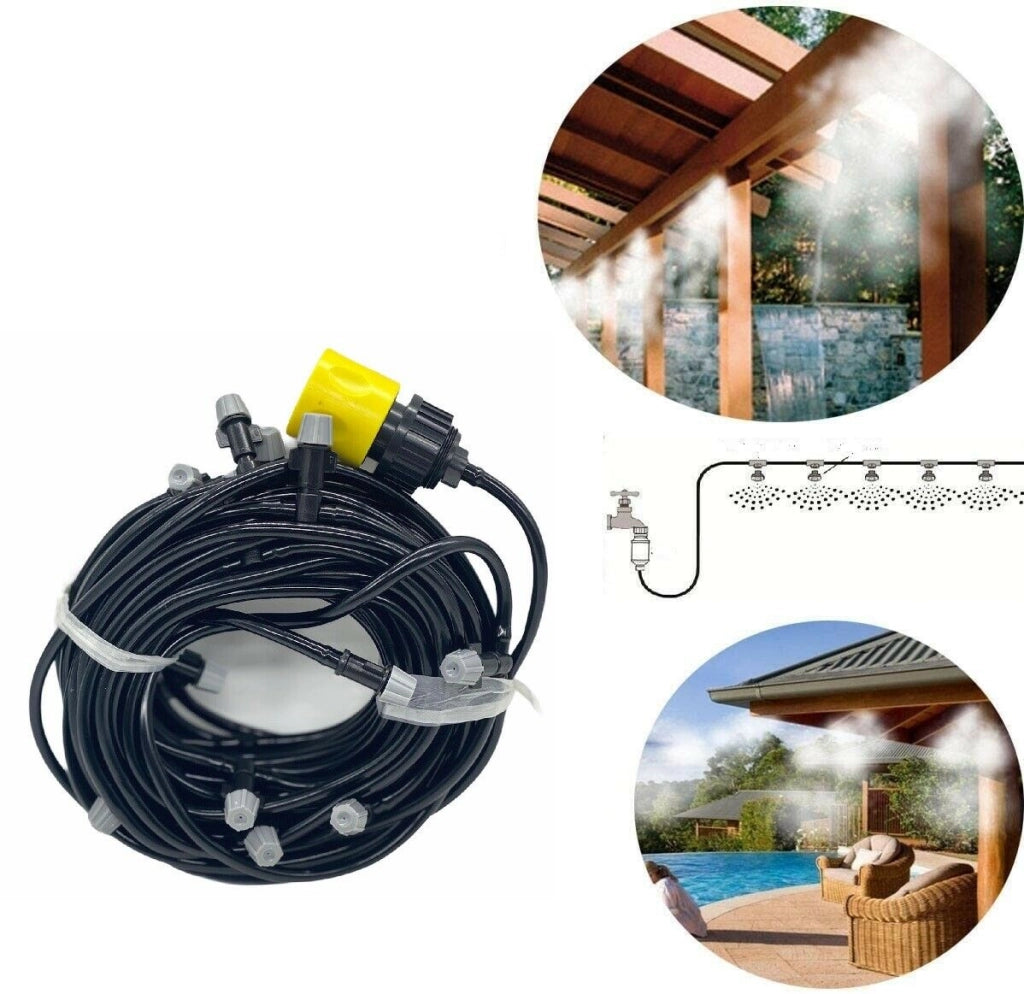 Kit Sistema Irrigazione Nebulizzazione Rinfrescatore Tubo Flessibile da Giardino