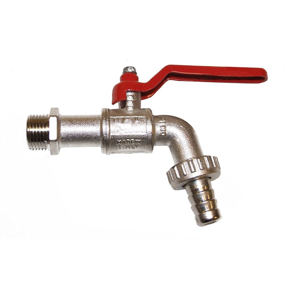 Trade Shop - Rubinetto A Sfera Di Erogazione 1/2 Pollice Con Portagomma Maniglia A Leva -