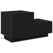 Comodino | Armadio da Notte | Mobiletto da notte con cassetto Rovere Nero 70 x 36 x 40,5 cm