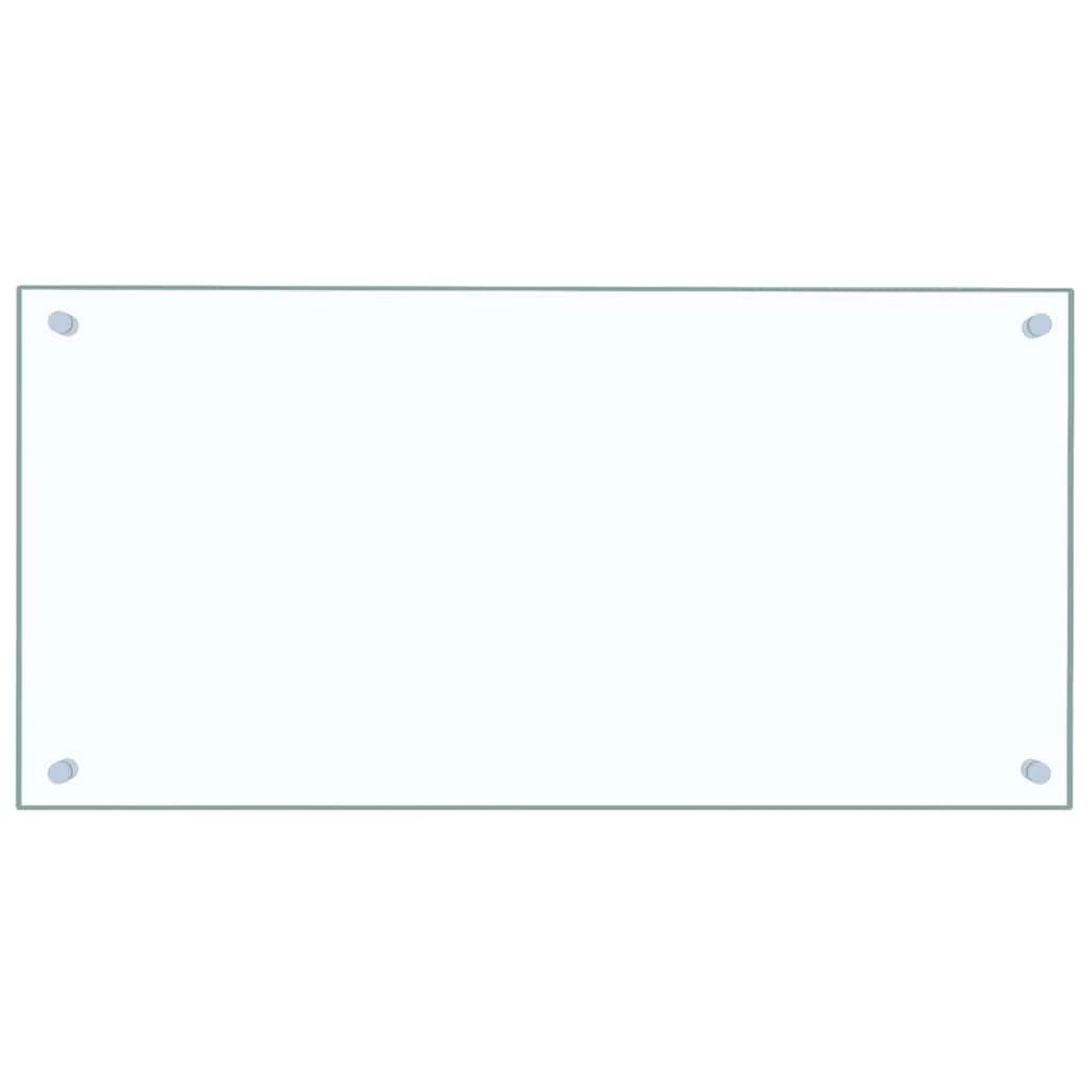 Set di 2 paraschizzi per cucina 80 x 40 cm moderni in vetro temperato trasparente 02_0055735