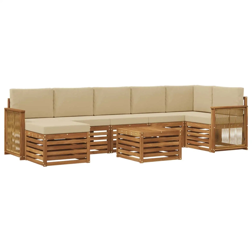 Set di divani da esterno 7 pz Naturale 3384659