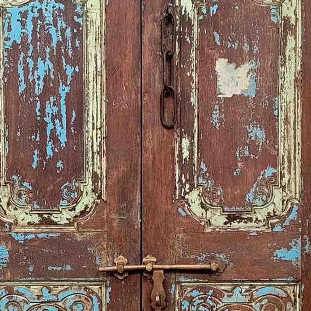 Porta in legno marrone 142x27x218h cm