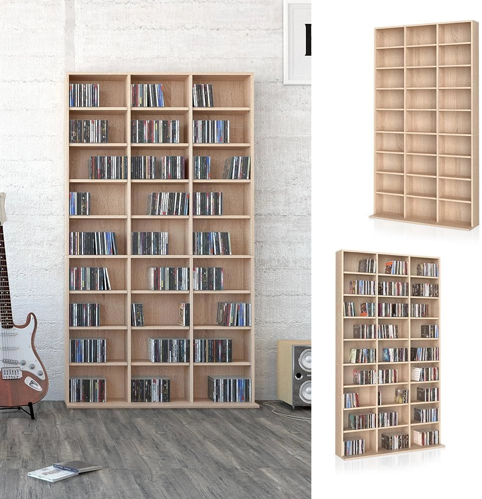 Scaffale porta cd Jukebox, Sonoma, 102 x 178 cm