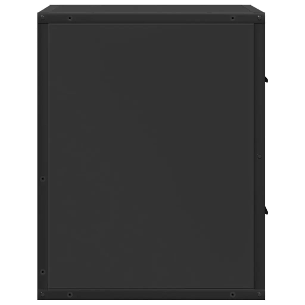 Comodino a Muro Nero 40x31x39,5 cm