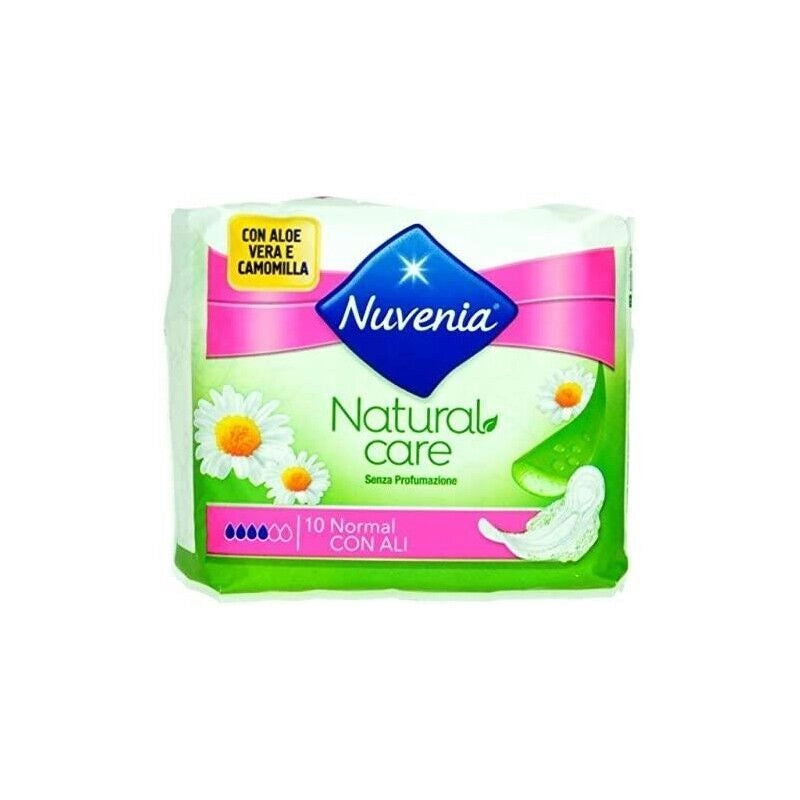 NUVENIA NATURAL CARE ASSORBENTI CON ALI ALL'ALOE VERA E CAMOMILLA 10 PEZZI