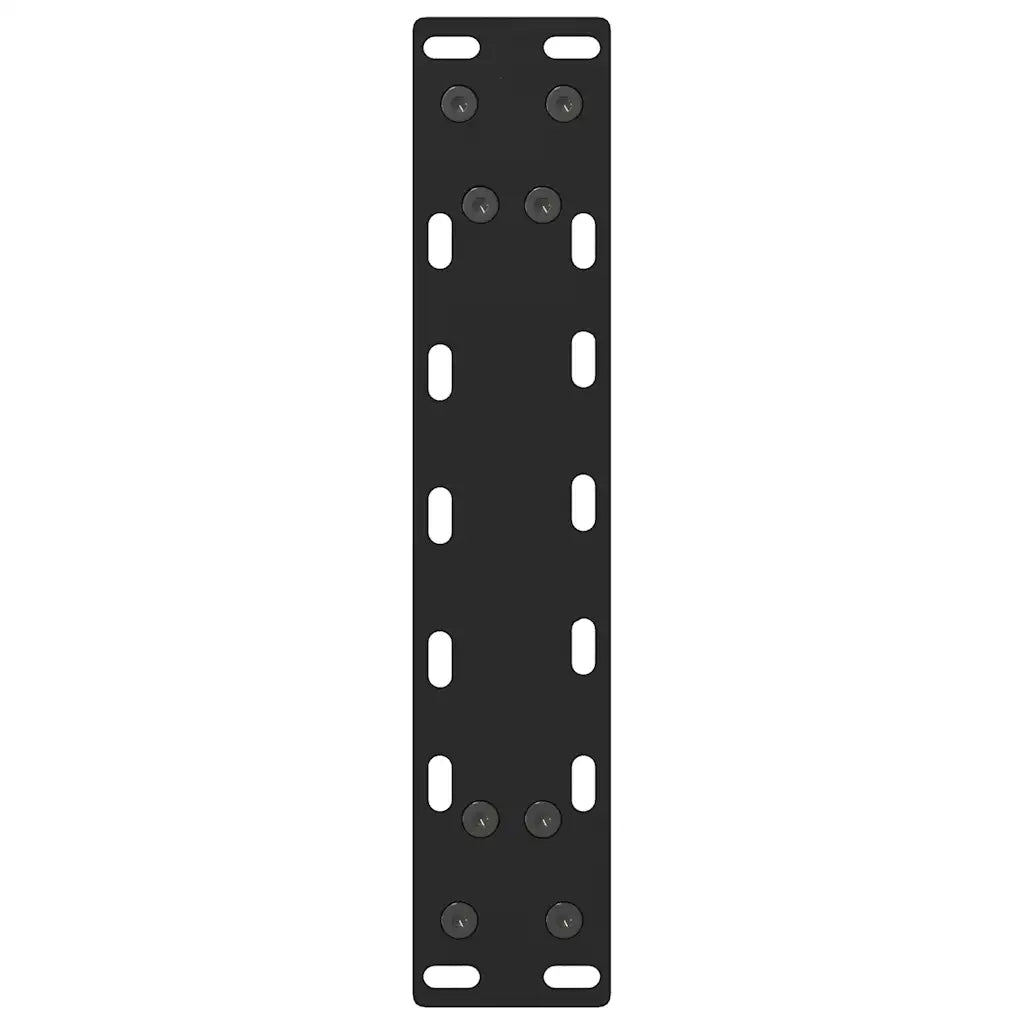 Gambe per Tavolino da Caff¨¨ Nere 2 pz-Set di 2 Gamba per Tavolo 30x(30-31) cm Acciaio