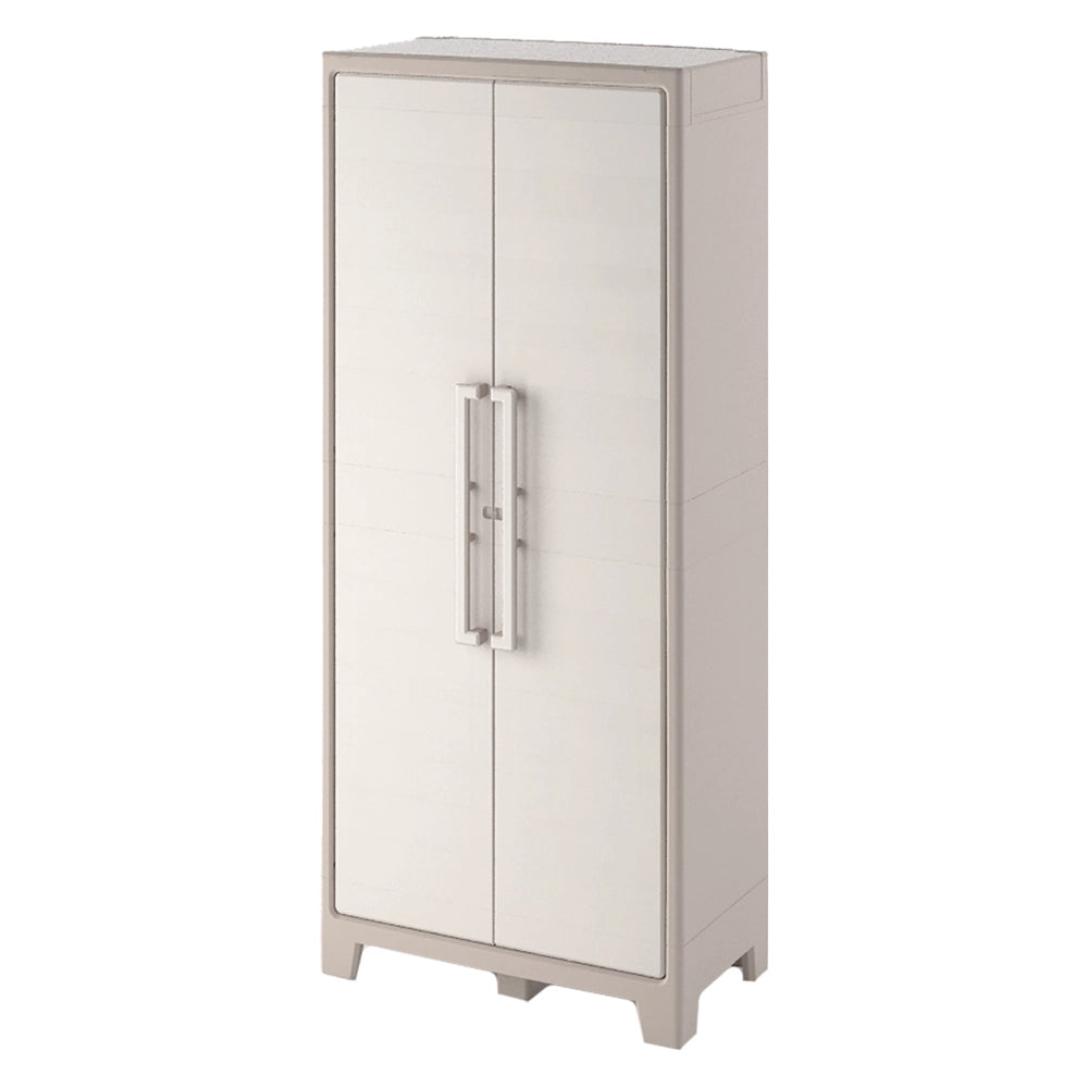 Armadio in Resina con 4 Ripiani Ribaltabili Regolabili Sabbia Beige Gulliver Keter