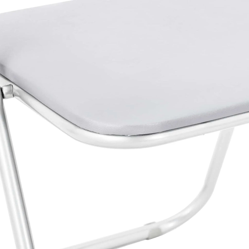 Sedia pieghevole 8 pcs Bianco 48 x 43,5 x 81 cm Pelle Sintetica