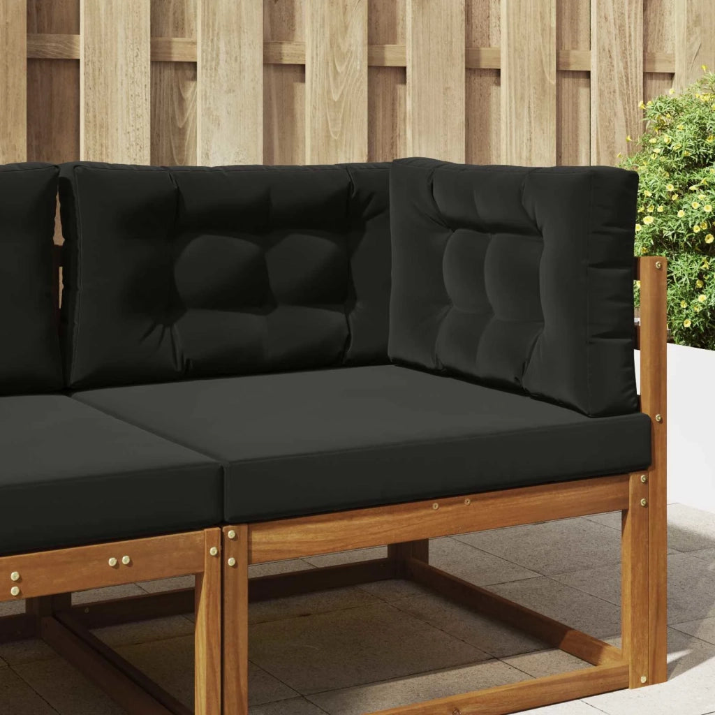 Cuscino per divano da esterno 3 pcs Nero Poliestere 900887