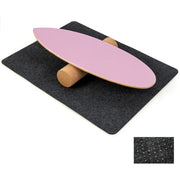 Balance board 75 x 25,5 cm con rullo e moderno tappetino antiscivolo multiuso in legno rosa 20_0013133