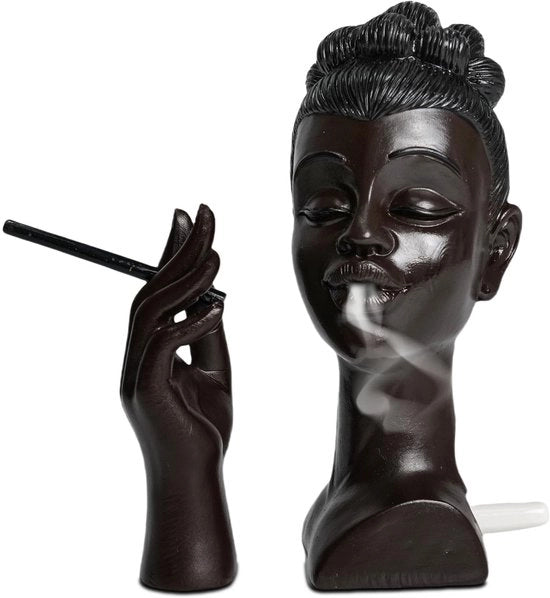 Supporto per candela unico Capo della Dama Nera - Supporto per candela - Decorazione salotto - Arte - Materiali di alta qualità - Design realistico