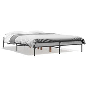 Letto matrimoniale | Letto per adulti | Giroletto Grigio Sonoma 120x190 cm in Legno Multistrato Metallo