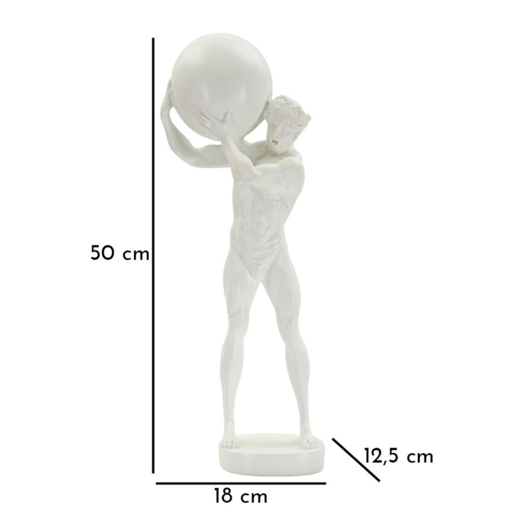 Scultura VKH370, Bianco, Poliresina, 18x12,5x50 cm