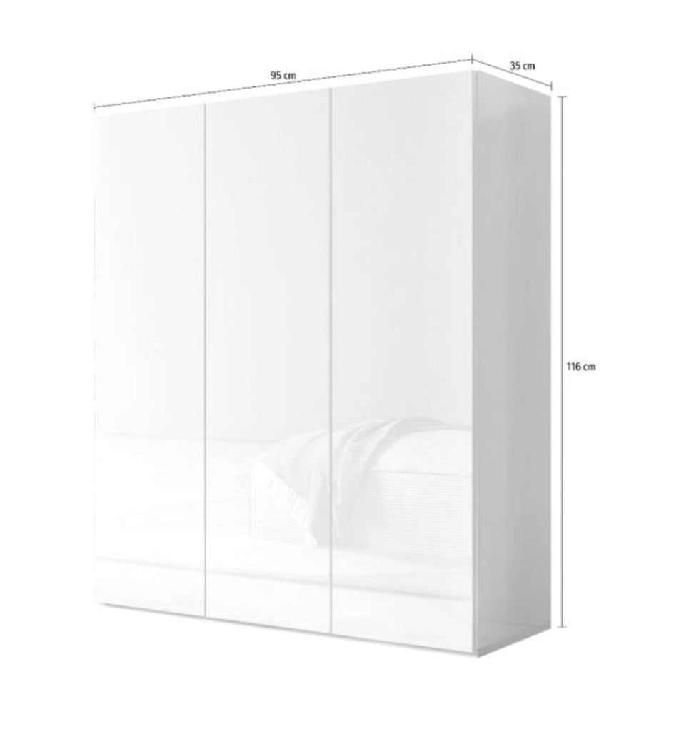 Mobile Portascarpe Lauro, Scarpiera 8 Ripiani, 95x35x116h cm Bianco Lucido