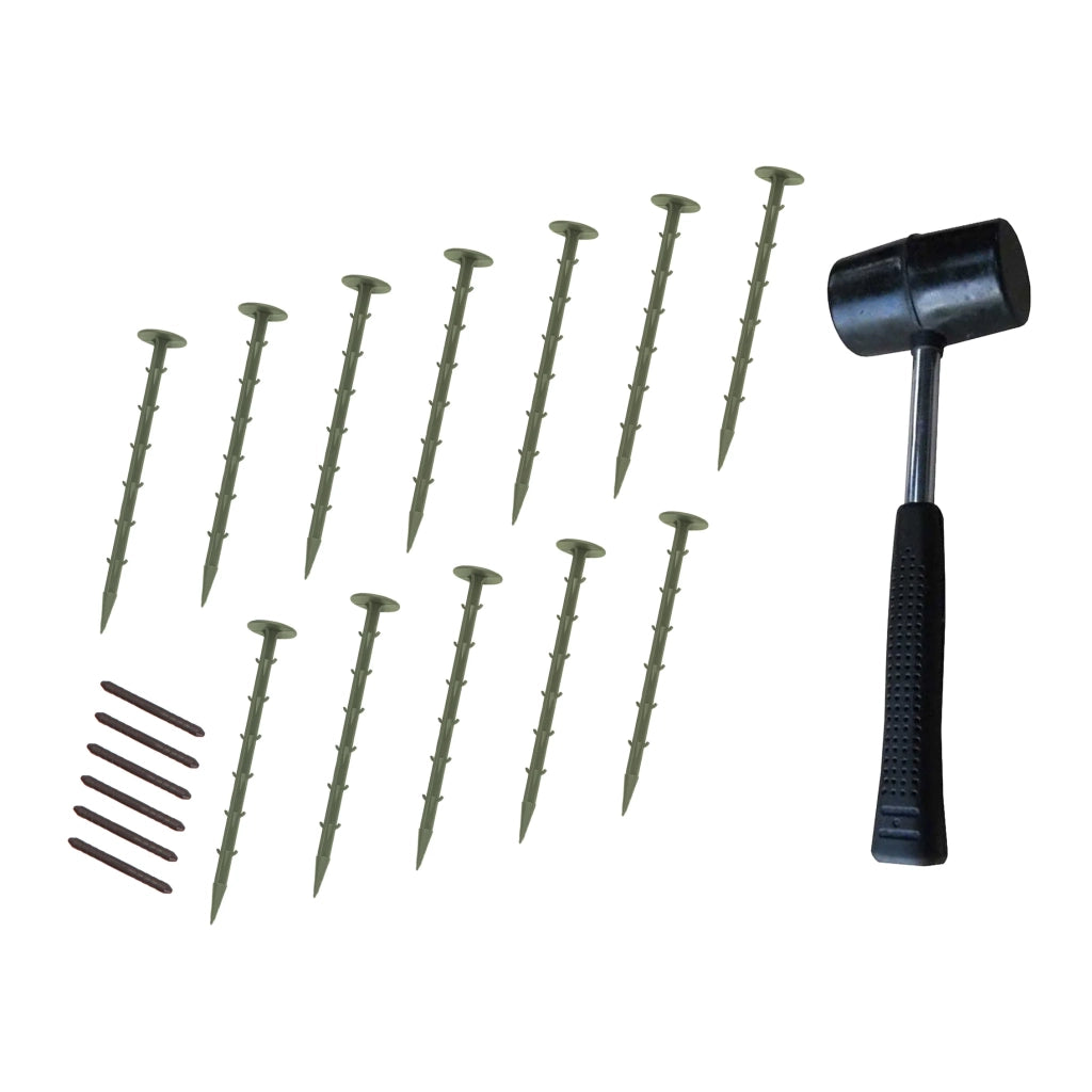 Bordura Flessibile da Giardino 24 x 1,2 m Verde con Martello in Gomma