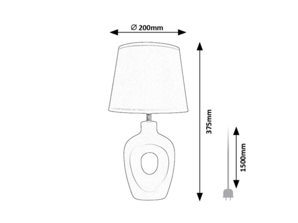 Lampada da tavolo Madelor 1xE14 marrone/beige Rabalux