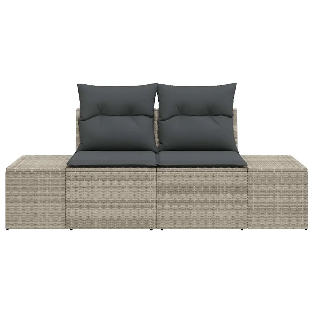 Divano da giardino-Sofa da Giardino-Divano da esterno Grigio 123 x 62 x 69cm polyrattan 602066