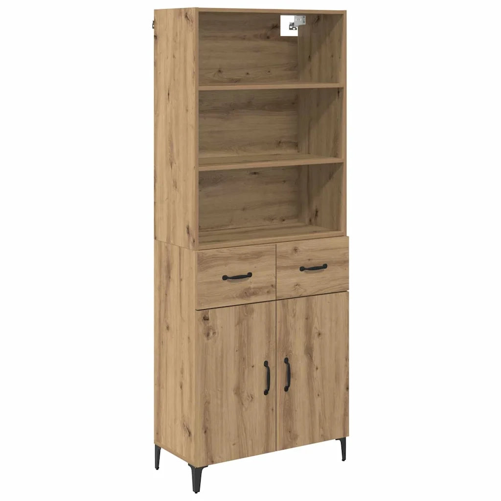 Credenza con Cassetto-Buffet-Armadio da cucina Rovere artigianale 69,5 x 34 x 180 cm 122500