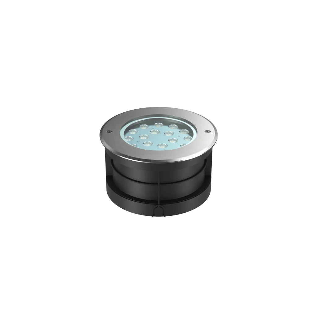 Sigma Proiettore LED da incasso a pavimento serie XL 17 30 gradi 3000K finitura argento spazzolato per illuminazione esterna IP65 professionale
