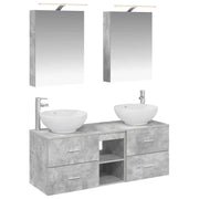 Set di mobili per il bagno 5 pcs Grigio Cemento 3406954