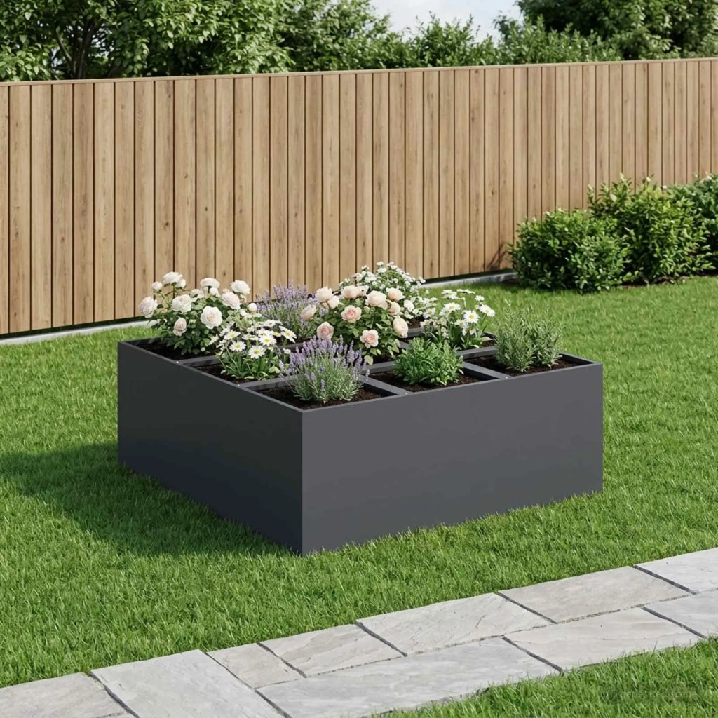 Vaso da giardino Antracite 100 x 100 x 20 cm 8005738