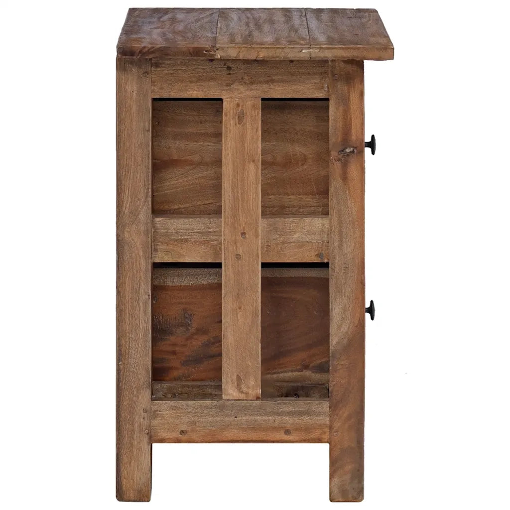 Comodino in Legno Massello di Mogano 40x30x51 cm 244487