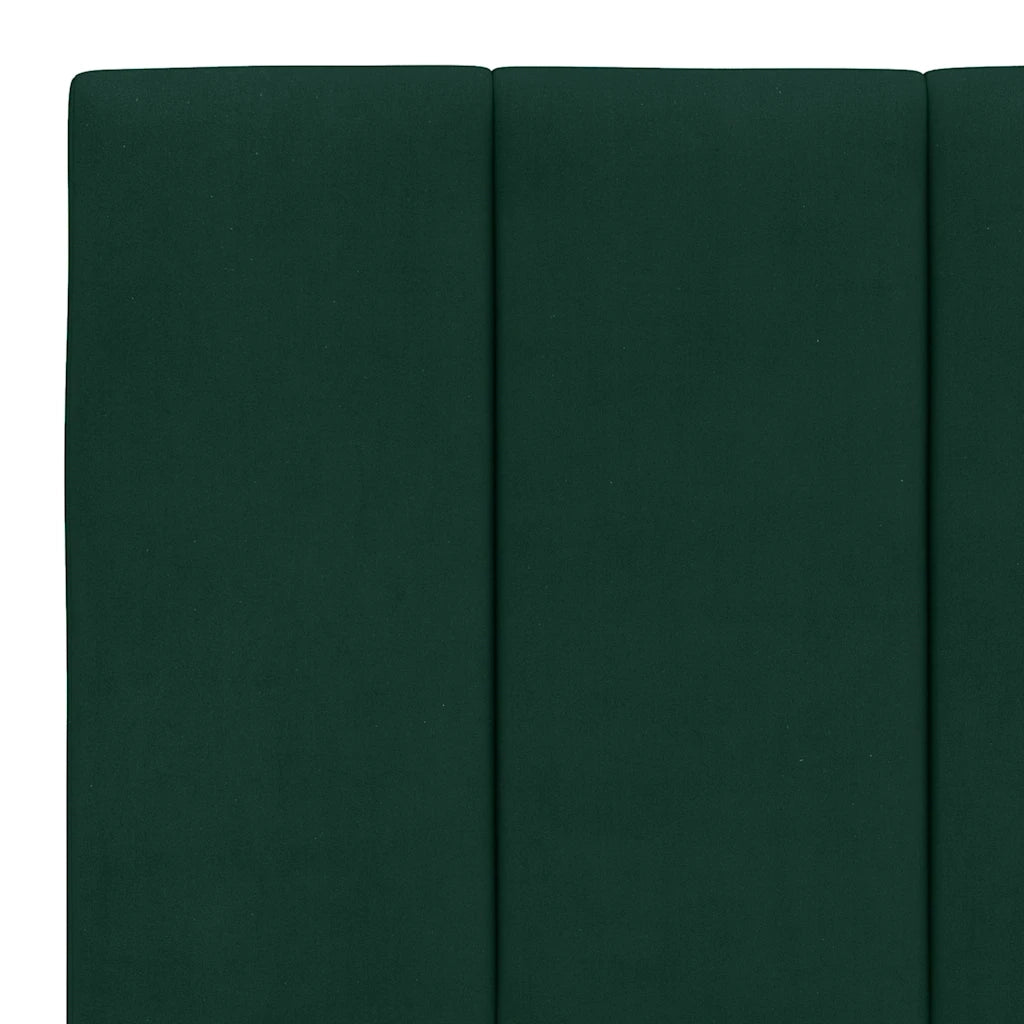 Letto con Materasso Hanko Verde Scuro 200x200 cm Velluto 3208619