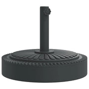 Base per ombrellone rotonda 45 x 36 cm stabile per pali da 38/48 mm con motivo a linee in PE nero 02_0056651