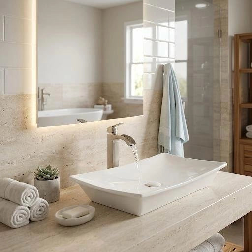 Lavabo appoggio 80x39.5 cm LA24 Bianco